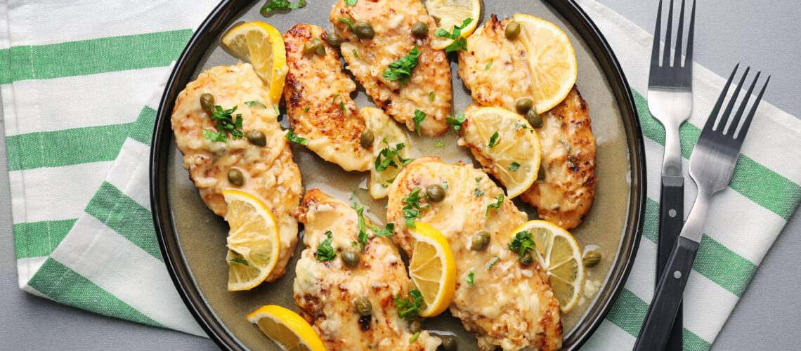 Chicken Francese with Lemon Caper Sauce